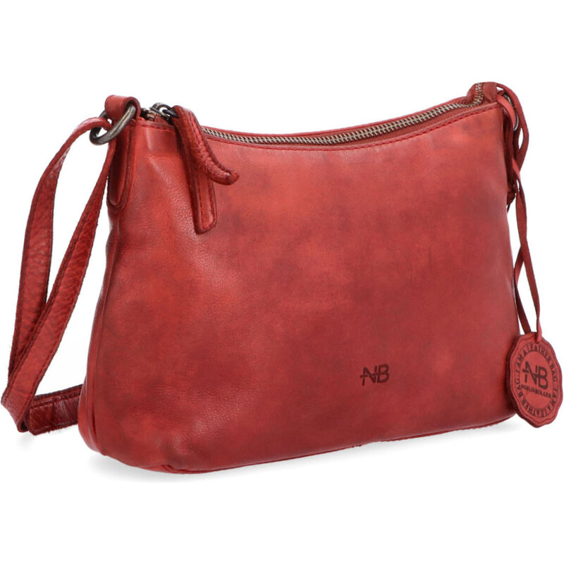 Kožená kabelka crossbody Noelia Bolger červená NB 2406 CV 64020358
