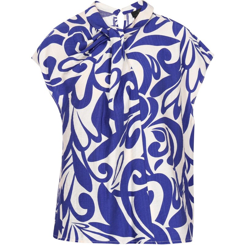 DreiMaster Klassik Blúzka Classic Look enciánová / biela 64284365