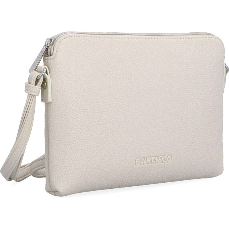 Kabelka zo syntetickej kože crossbody Carmelo béžová 4333 BE 64020598