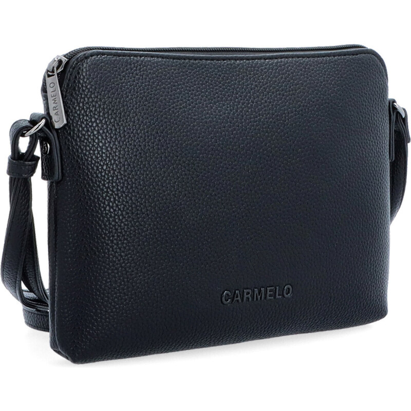 Kabelka zo syntetickej kože crossbody Carmelo čierna 4333 C 64020597