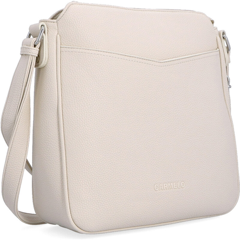 Kabelka zo syntetickej kože crossbody Carmelo béžová 4331 BE 64020602