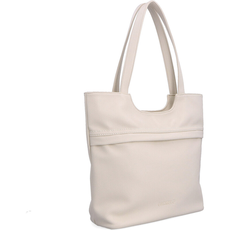 Kabelka zo syntetickej kože cez rameno Carmelo béžová 4323 BE 64020612