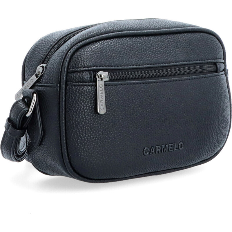Kabelka zo syntetickej kože crossbody Carmelo čierna 4329 C 64020608