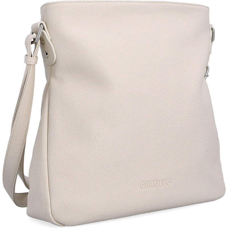 Kabelka zo syntetickej kože crossbody Carmelo béžová 4271 BE 64020621