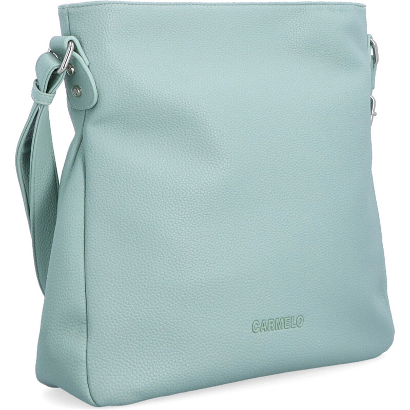 Kabelka zo syntetickej kože crossbody Carmelo zelená 4271 SZE 64020619