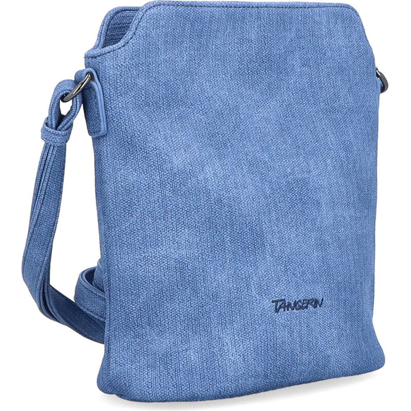 Kabelka zo syntetickej kože crossbody Tangerin modrá 7013 M 64020657