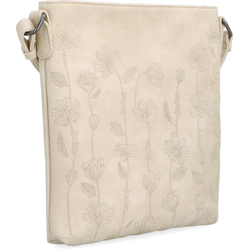 Kabelka zo syntetickej kože crossbody Indee béžová 6329 BE 64020749