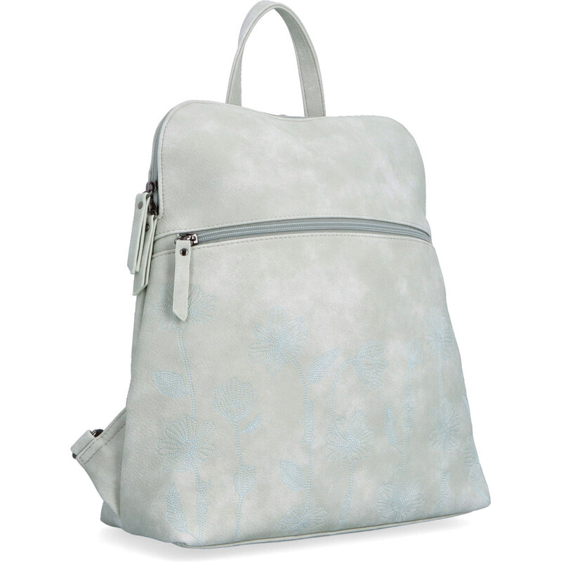 Mestský batoh zo syntetickej kože Indee sivá 6330 S 64020745