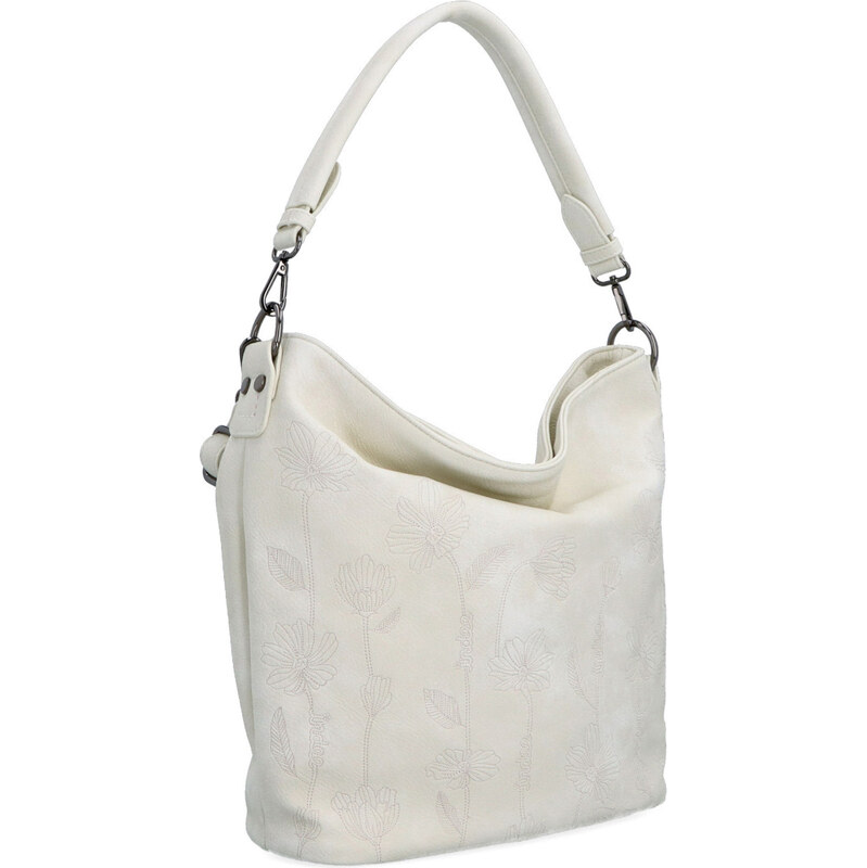 Kabelka zo syntetickej kože cez rameno Indee béžová 6328 K 64020751