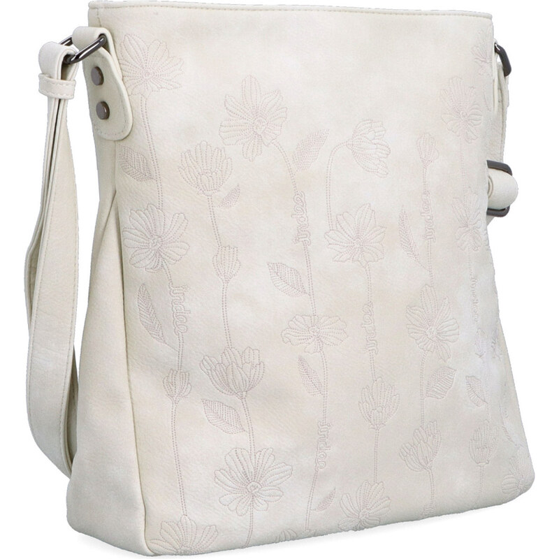 Kabelka zo syntetickej kože crossbody Indee béžová 6327 K 64020754