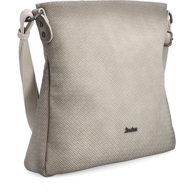 Kabelka zo syntetickej kože crossbody Indee béžová 6317 K 64020763