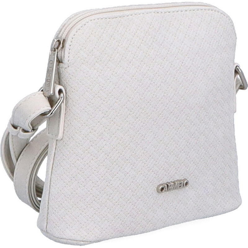 Kabelka zo syntetickej kože crossbody Carmelo béžová 4348 K 64020778