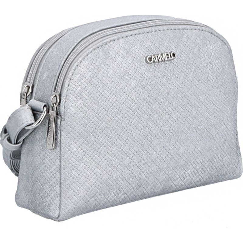 Kabelka zo syntetickej kože crossbody Carmelo sivá 4346 SS 64020781