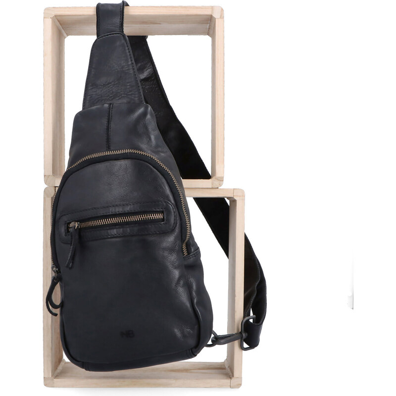 Kožená ľadvinka crossbody Noelia Bolger čierna NB 2034 C 64020924