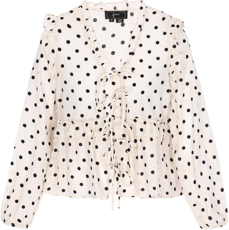 faina Blúzka Fashion Look krémová / čierna 65809694