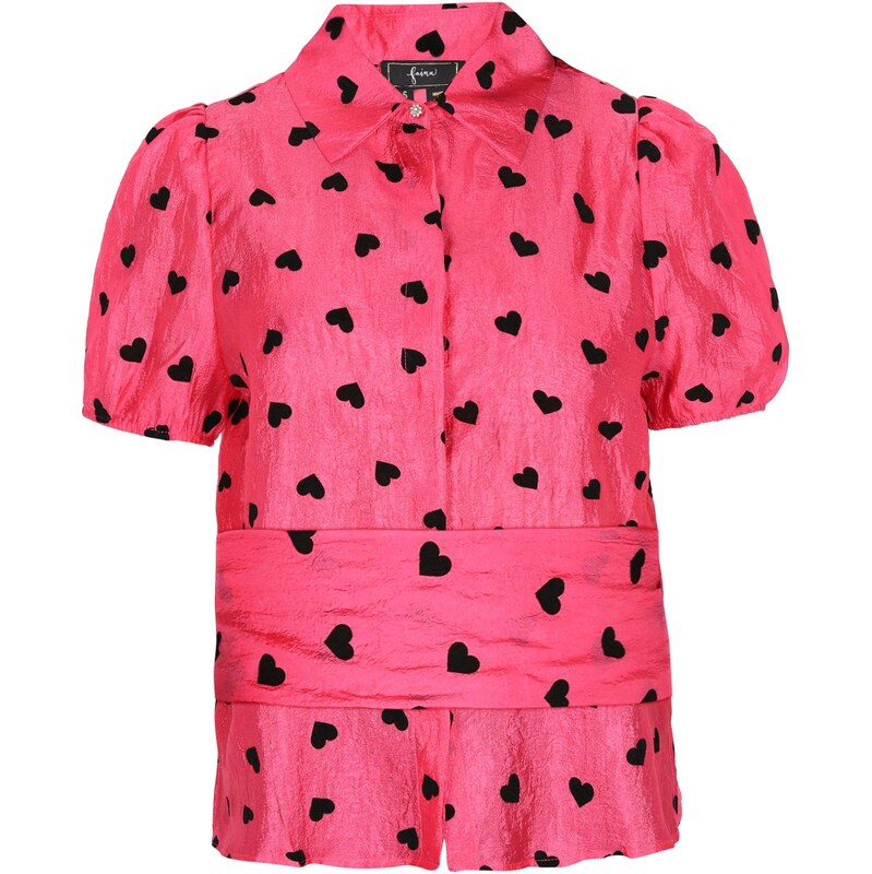 faina Blúzka Fashion Look svetloružová / čierna 65809698