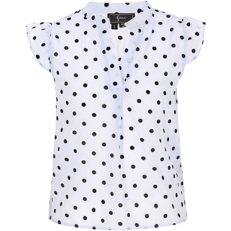 faina Blúzka Fashion Look modrosivá / čierna 65877808