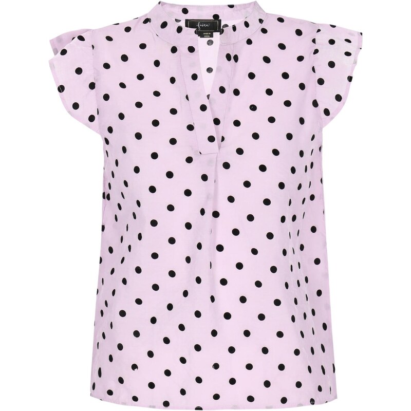 faina Blúzka Fashion Look pastelovo fialová / čierna 65877811