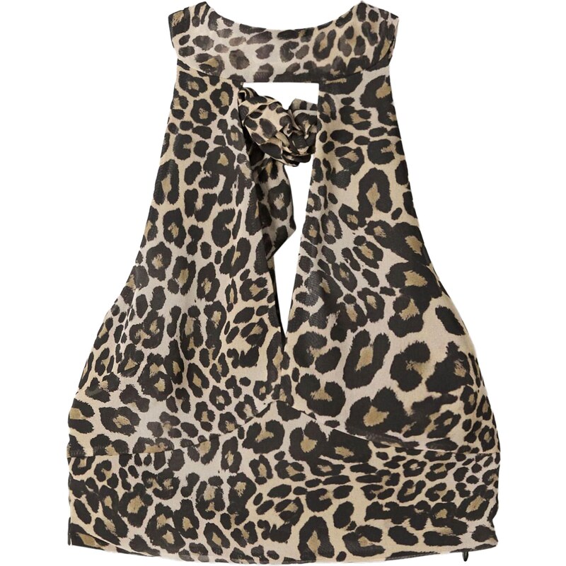 Bershka Top béžová / brokátová / čierna 65880212