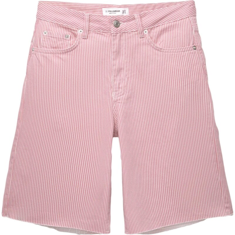 Pull&Bear Džínsy červená / biela 65880535