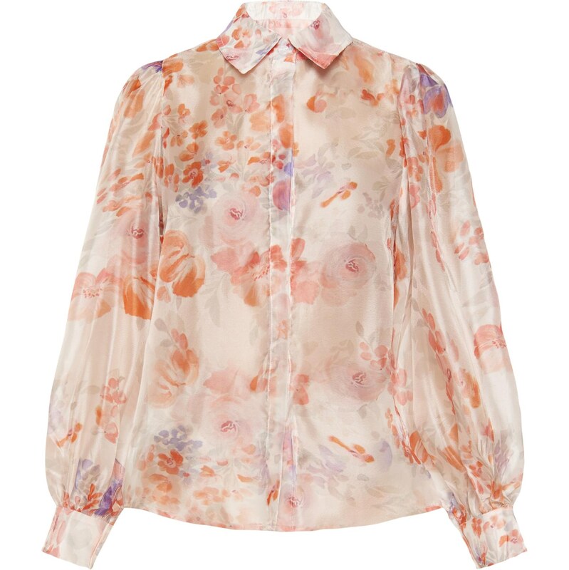 FELIPA Blúzka Fashion Look tmavofialová / marhuľová / tmavooranžová / 64575624