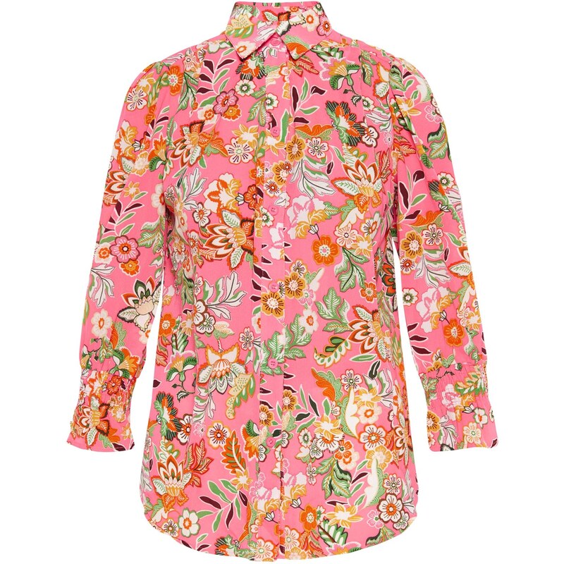 FELIPA Blúzka Fashion Look zelená / oranžová / svetloružová / biela 64575621