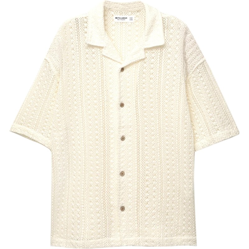 Pull&Bear Košeľa biela ako vlna 65880545