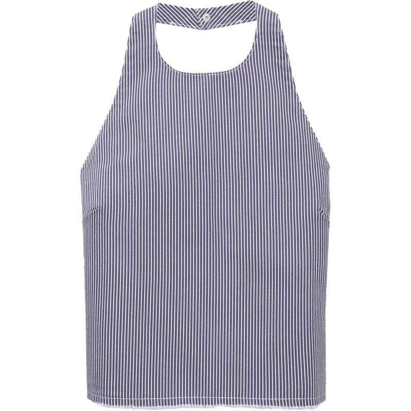 Pull&Bear Top zafírová / biela 65880543