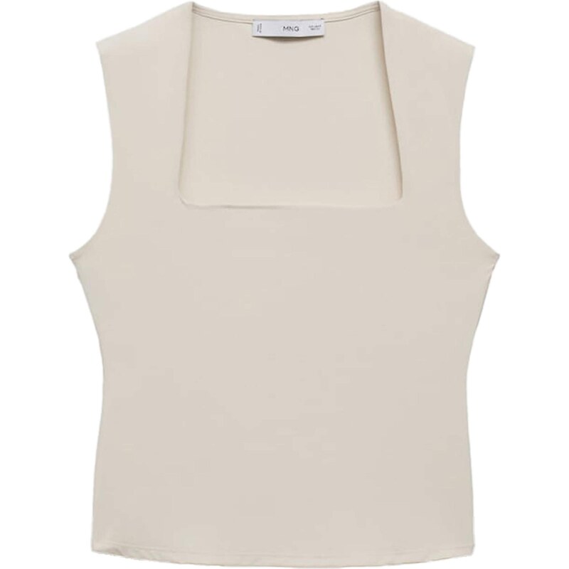 MANGO Top RAYO šedobiela 65305174