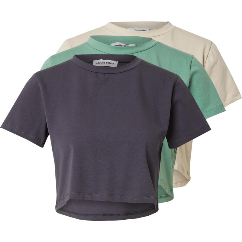 studioselect Tričko Heidi béžová / tmavosivá / svetlozelená 64799913
