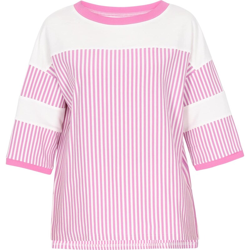 Usha Tričko Fashion Look ružová / biela 66140538