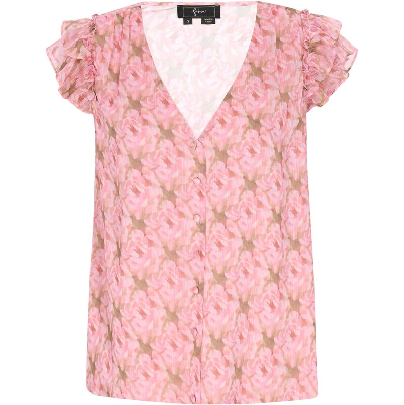 faina Blúzka Fashion Look tmavobéžová / ružová / staroružová 65809673