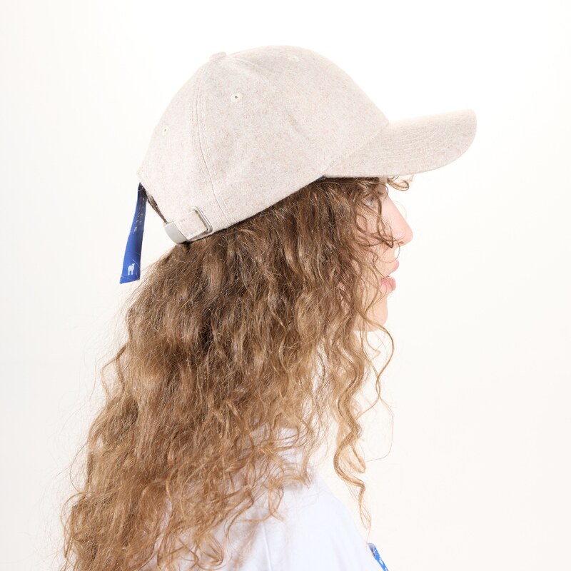 Vlnka Vlnená šiltovka Merino Woolee Capsule béžová/modrá 64029211