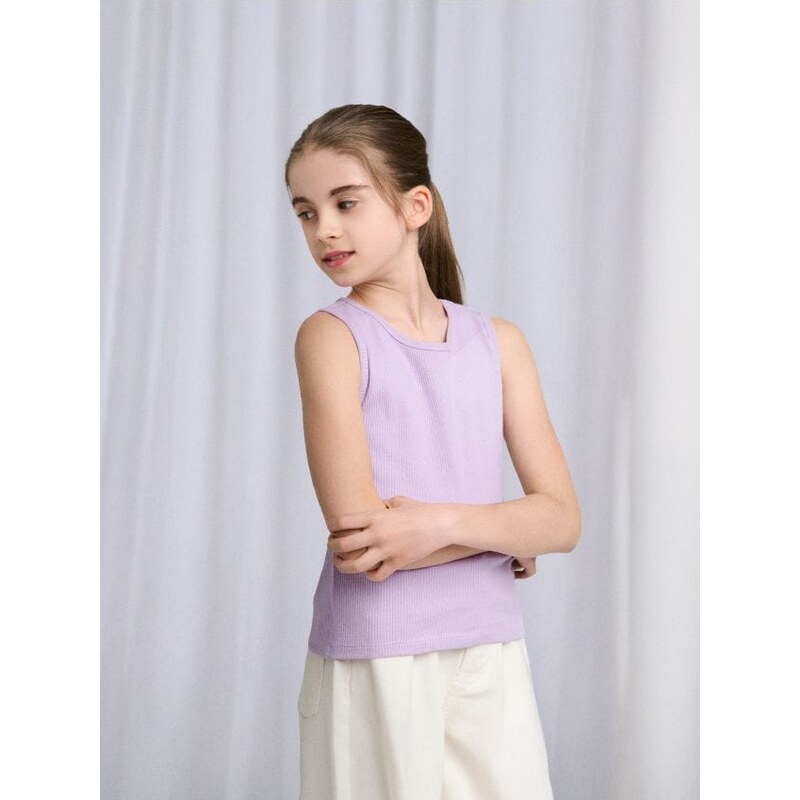 Sinsay - Tričko s krátkym rukávom - levanduľová 65750074