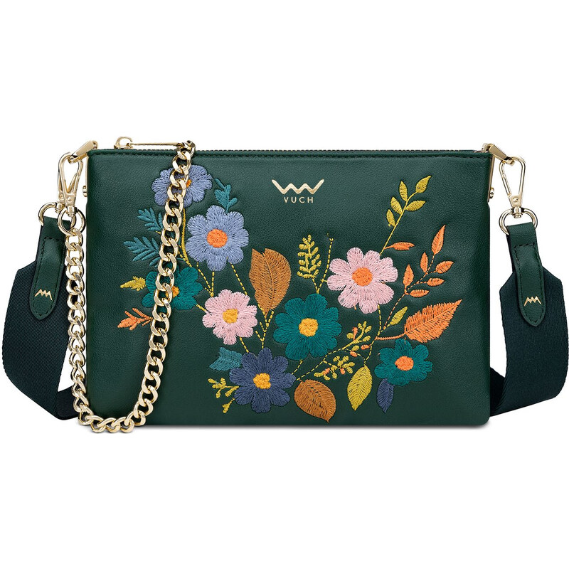 Vuch Dámska crossbody kabelka Lylann Flowers Green 66578513