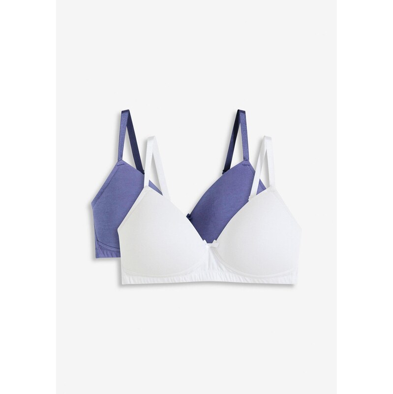 bonprix Vystužená podprsenka bez kostíc s bio bavlnou (2 ks v balení), 64039445
