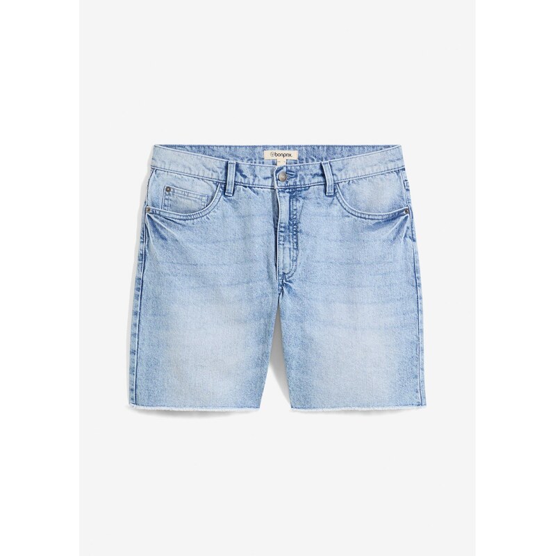 bonprix Džínsové bermudy, dlhé, Relaxed Fit, farba modrá 64039505