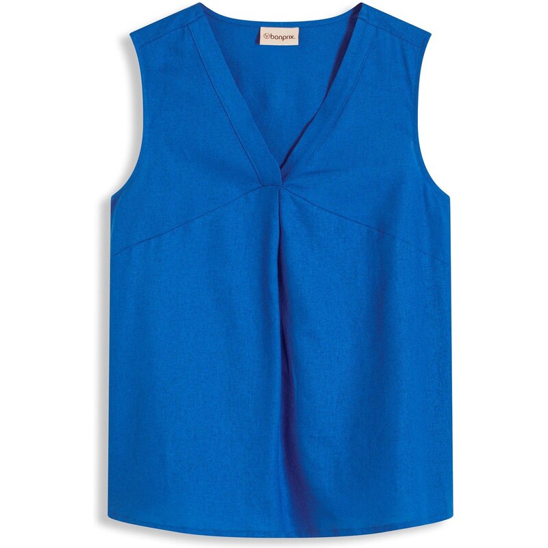 bonprix Blúzkový top zo vzdušného pláteného mixu, farba modrá 64039544