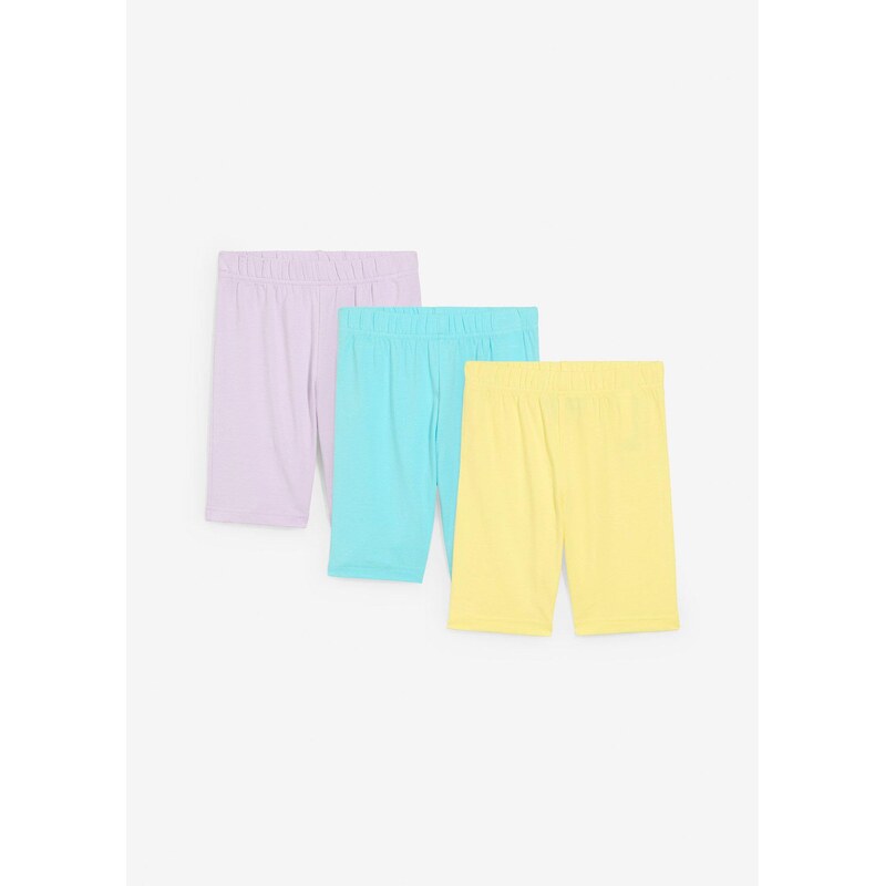bonprix Elastické šortky (3 ks) z elastického bavlneného mixu, farba 64039566