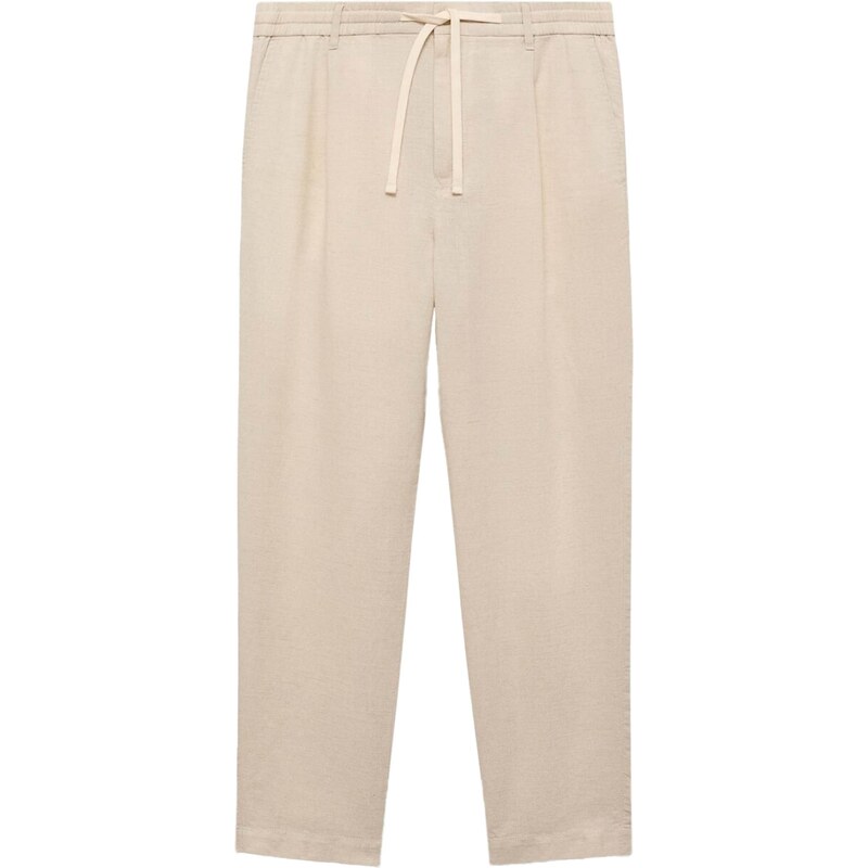 MANGO MAN Plisované nohavice Romelino béžová 64045468