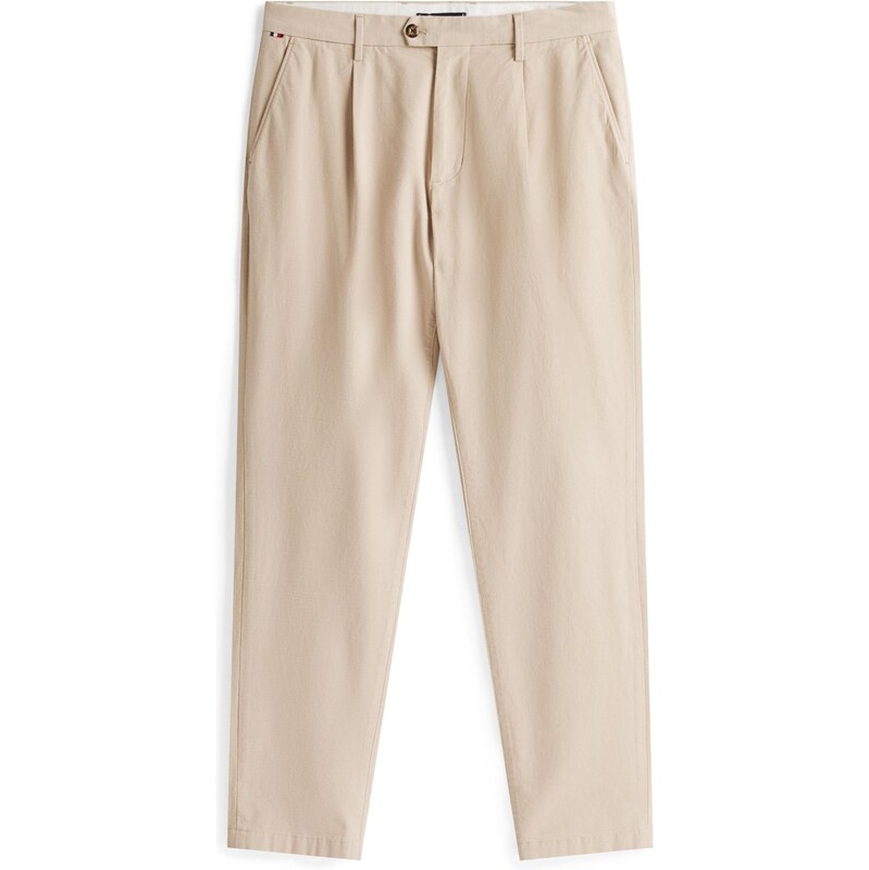 TOMMY HILFIGER Plisované nohavice HARLEM kaki 64482359
