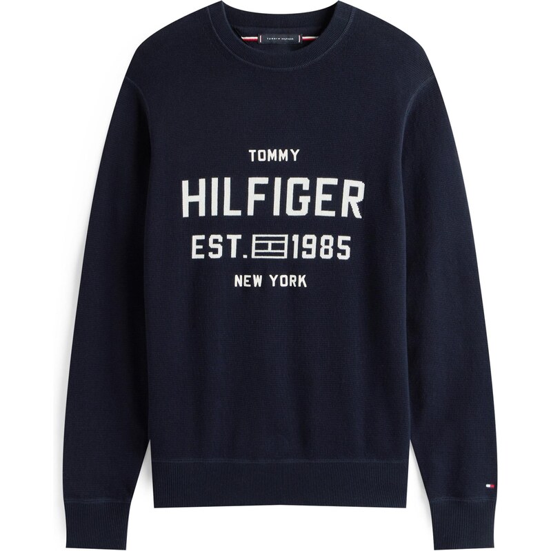 TOMMY HILFIGER Sveter ATHLEISURE tmavomodrá / biela 64045658