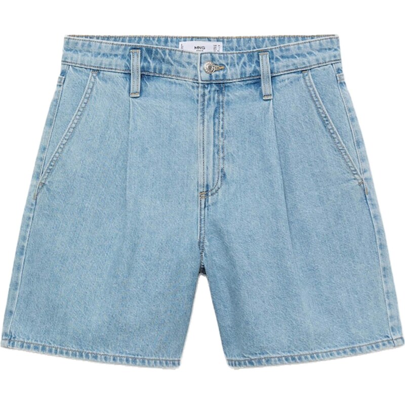 MANGO Plisované rifle MARINA svetlomodrá 64045694