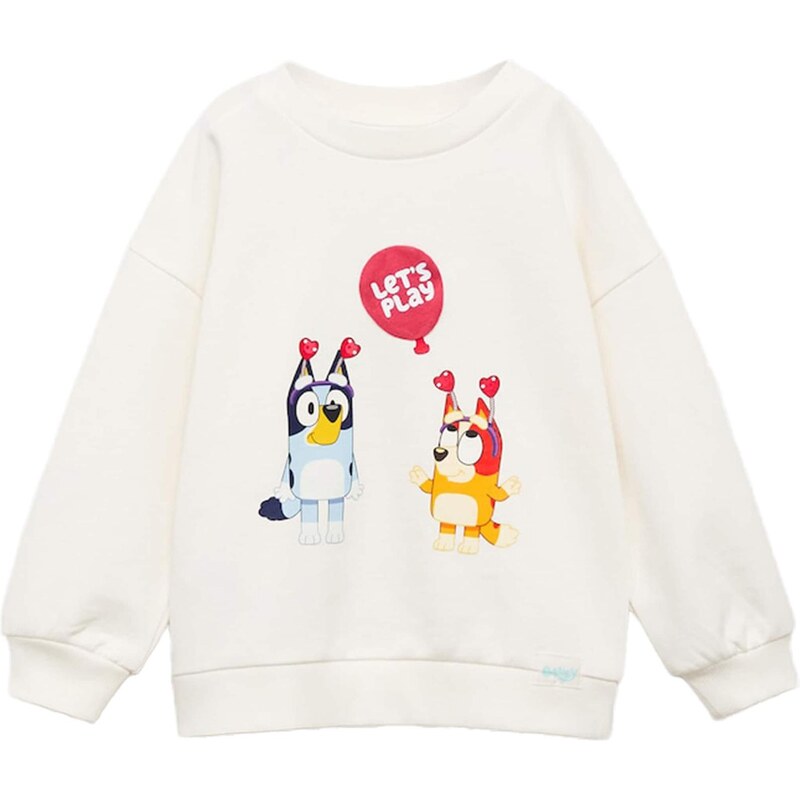 MANGO KIDS Mikina BLUPLAY svetlomodrá / karí / červená / šedobiela 64382922