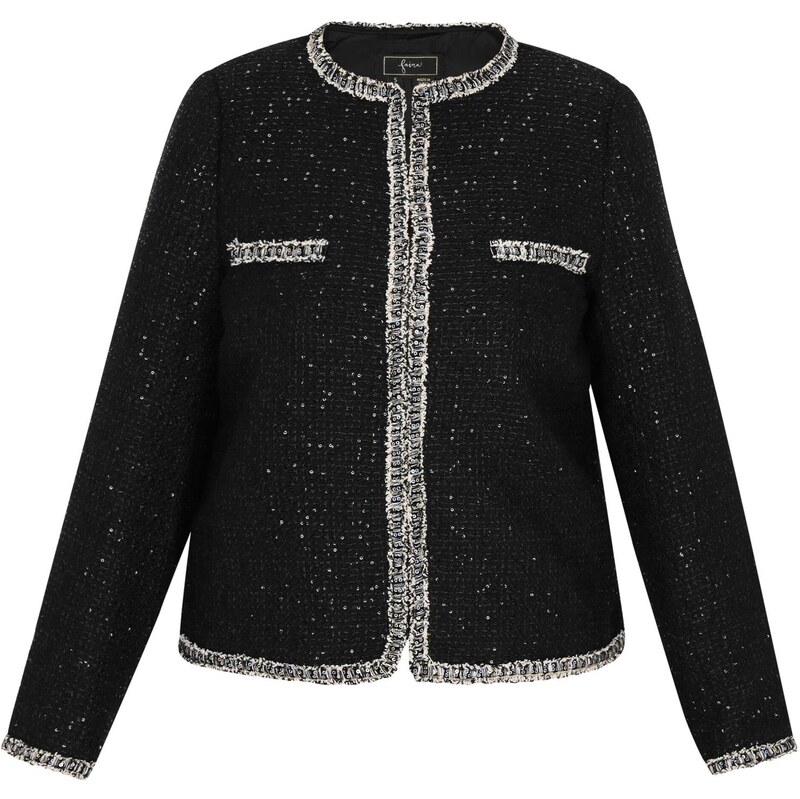 faina Prechodná bunda Fashion Look striebornosivá / čierna 65648766