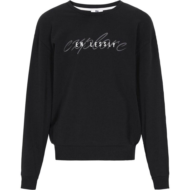 MO Mikina Back To School sivá / čierna / biela 65694055