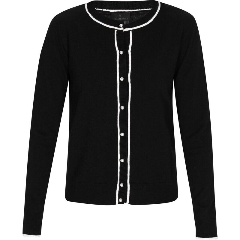 DreiMaster Klassik Kardigán Classic Look čierna / biela 64087437