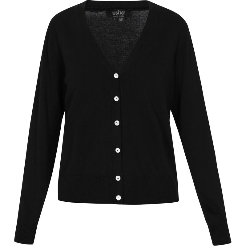 usha BLACK LABEL Kardigán Classic Look čierna 65649462