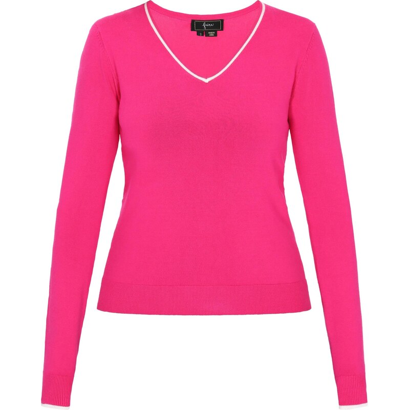 faina Sveter fuksia / biela 65876553