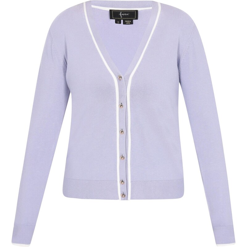 faina Kardigán Fashion Look svetlofialová / biela 65876579